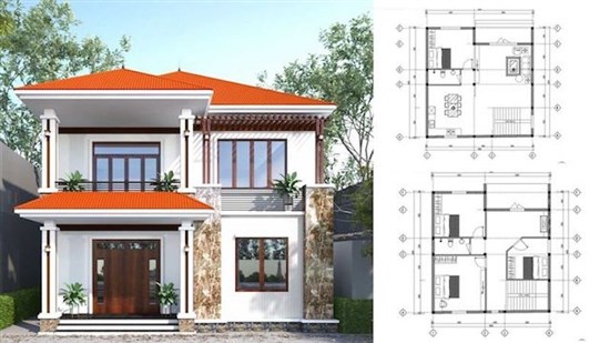 Mẫu thiết kế xây nhà 8x10m hiện đại, tiết kiệm chi phí