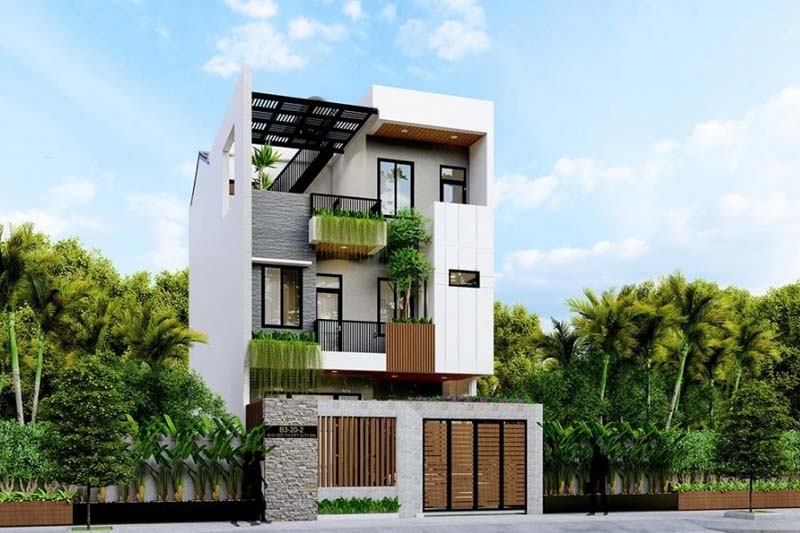 Nhà 7x10m bao gồm mặt tiền 7m và chiều sâu 10m