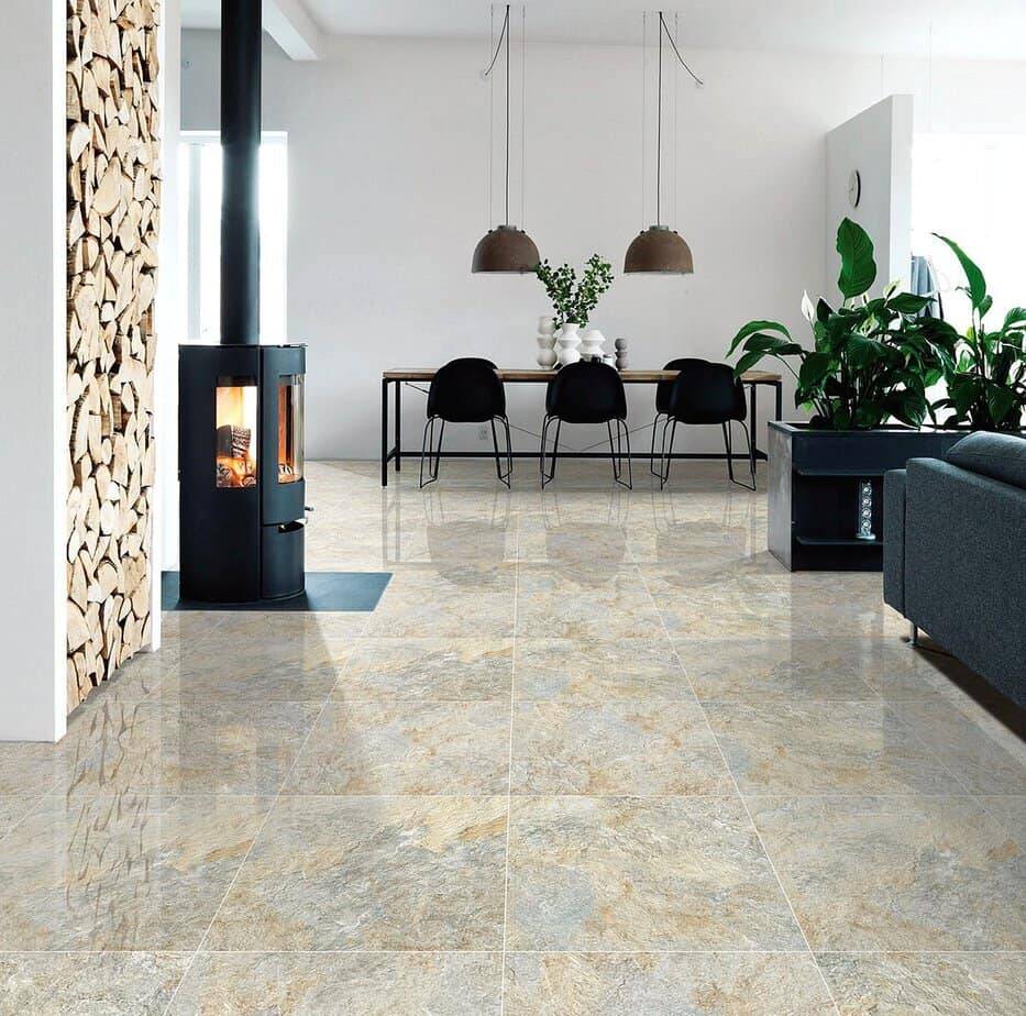 Sử dụng thảm gạch là một phương án cải tạo sàn nhà cũ được đánh giá rất cao